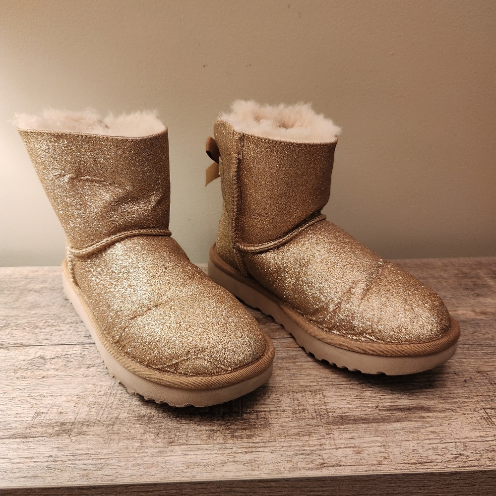 UGG Sparkly Gold Boots